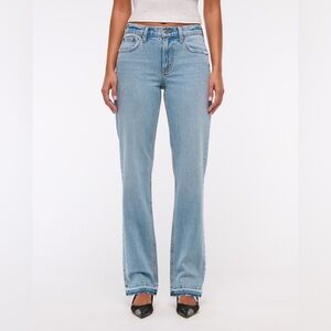 Abercrombie mid ride 90s straight Jean